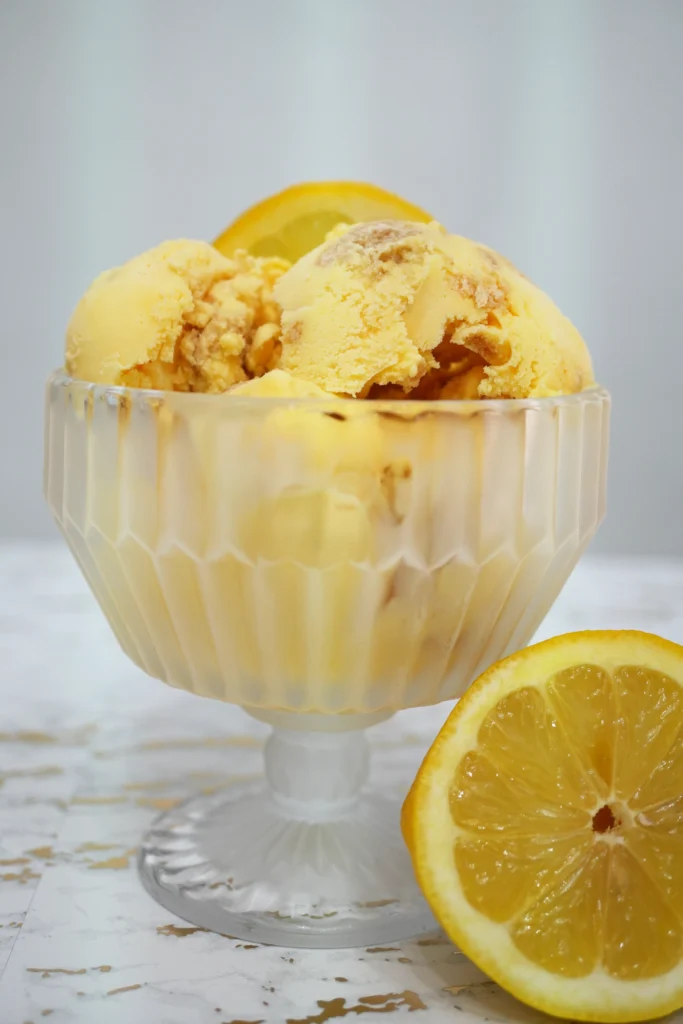 That Sunday Morning Bake Show Lemon Curd Ice Cream-Buttermilk ICe Cream Base & Vanilla Cookie Crunch